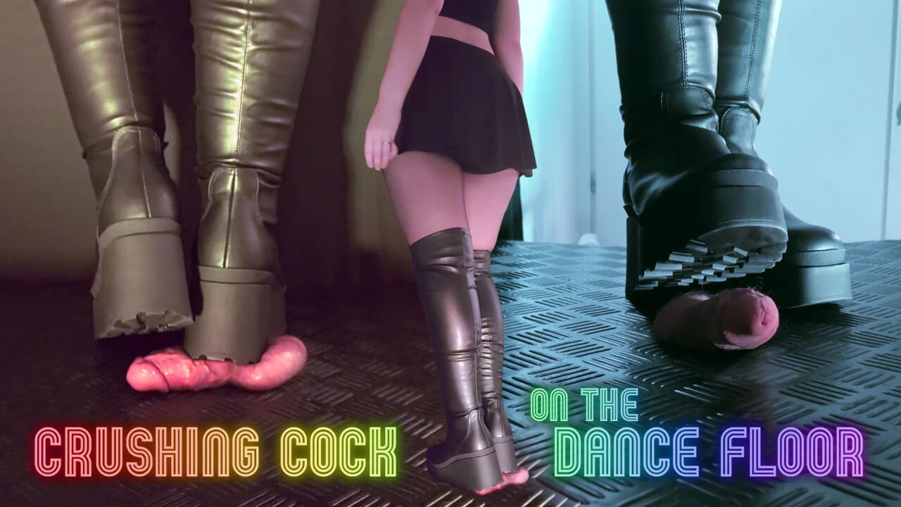 Crushing Your Cock on The Dance Floor in Platform Boots – Trample, Shoejob, Ballbusting, CBT, Stomp, Trampling, Bootjob