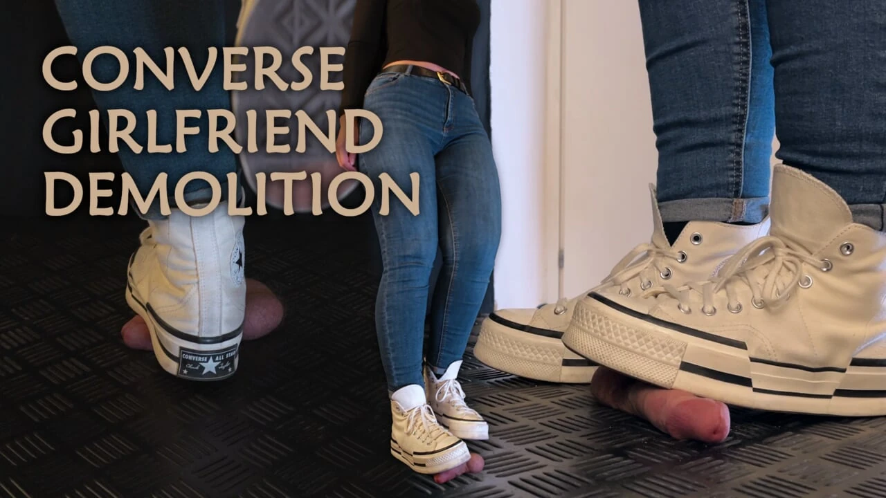Girlfriend Converse Demolition – Cock Balls Crush Trample, Shoejob, Bootjob, CBT, Ballbusting, Trampling, Stomping